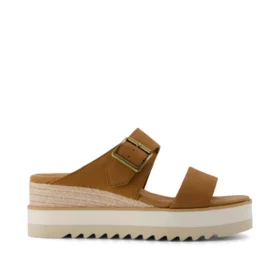 Women Diana Mule Buckle Wedge Sandal